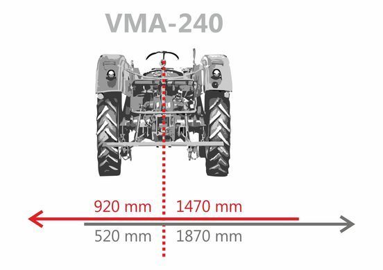 Kosiarka bijakowa z unoszoną pokrywą Jansen VMA-240 hydr. z przesuwem bocznym VMA240