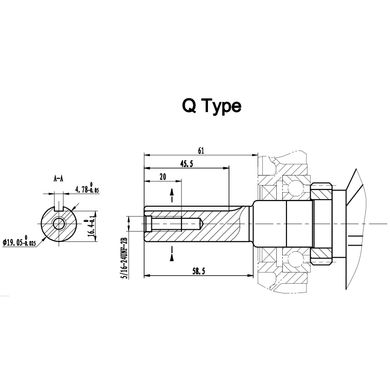 Petrol engine Grünwelt GW170F-Q Shaft Ø19.05mm