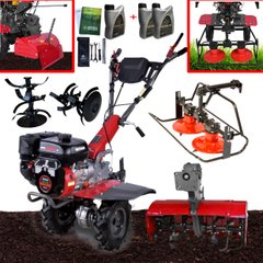 AKTIVE SET WM1000N-6 TWO-WHEEL TRACTOR WITH ROTARY MOWER AND BACK ROTARY